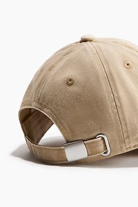 Embroidered-motif Twill Cap