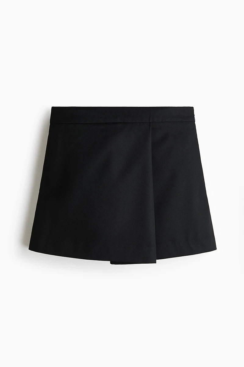 Mini jupe-short en twill