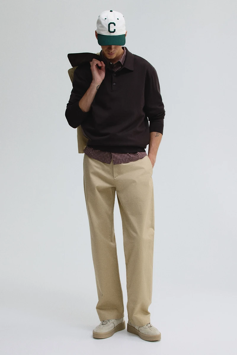 Pantalon coutil décontracté en coton