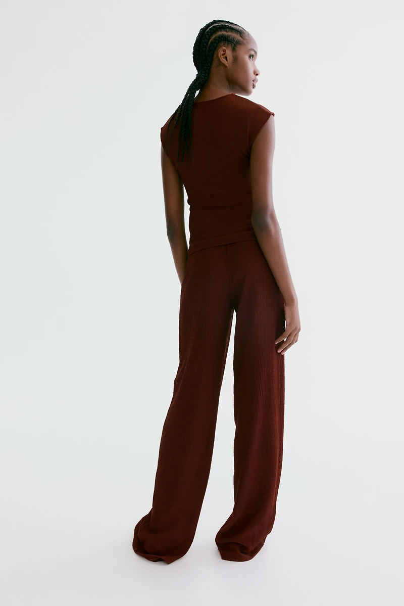 Textured Jersey Pants