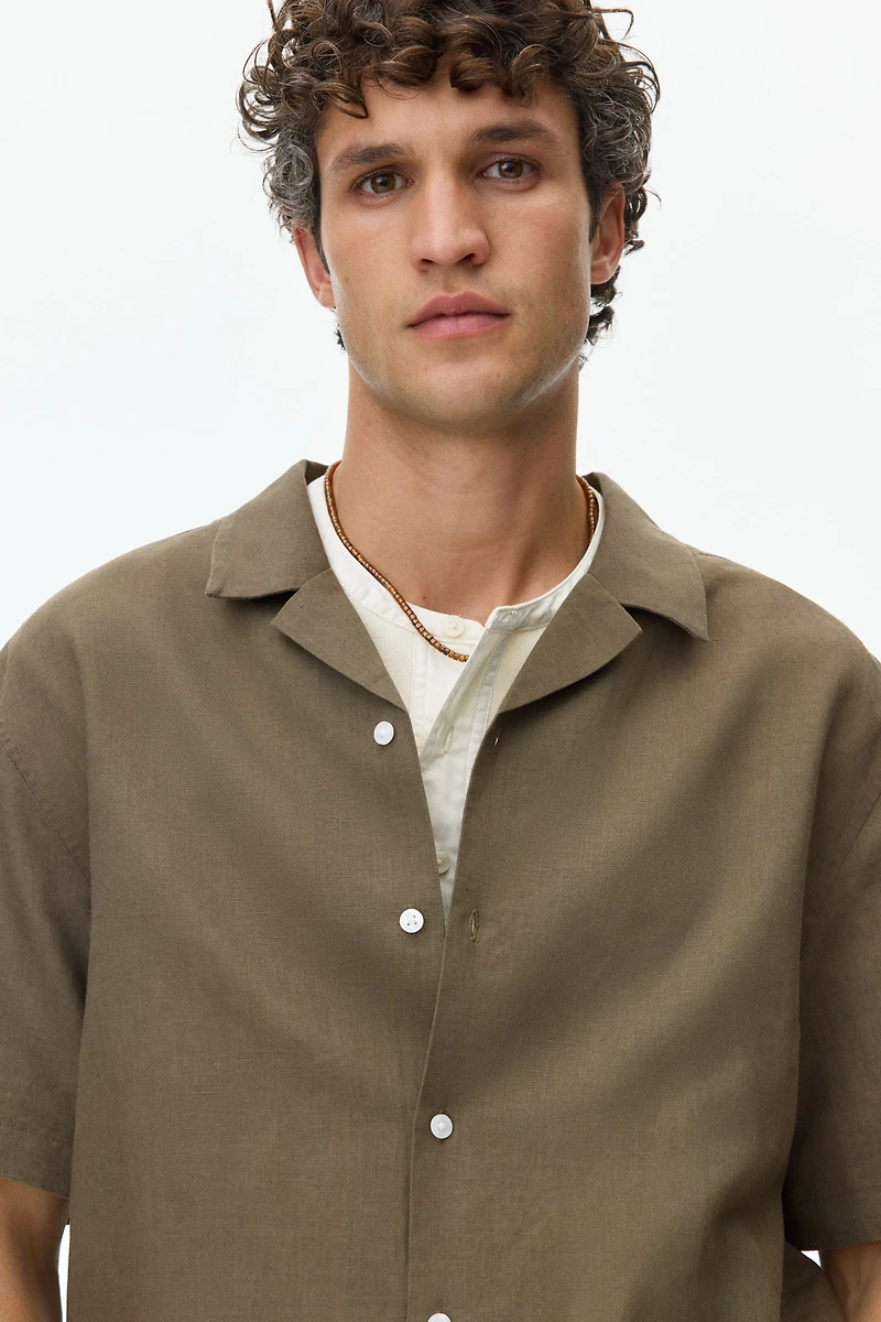 Relaxed-Fit Linen-Blend Resort Shirt