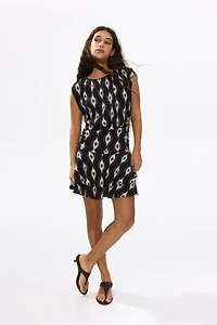 Crinkled Tiered Dress