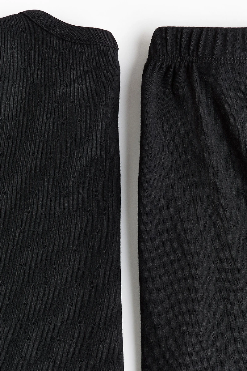 MAMA Pointelle Jersey Pajamas