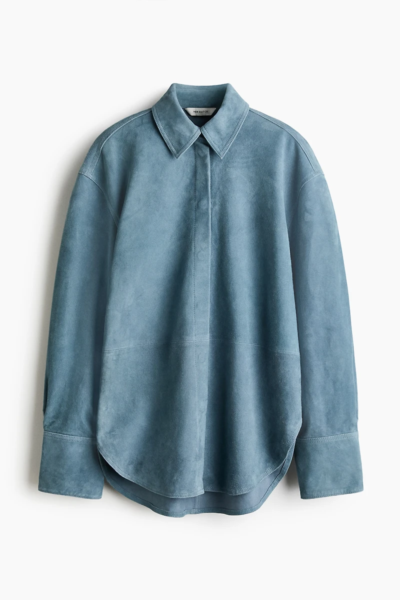 Chemise en cuir velours