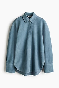 Chemise en cuir velours