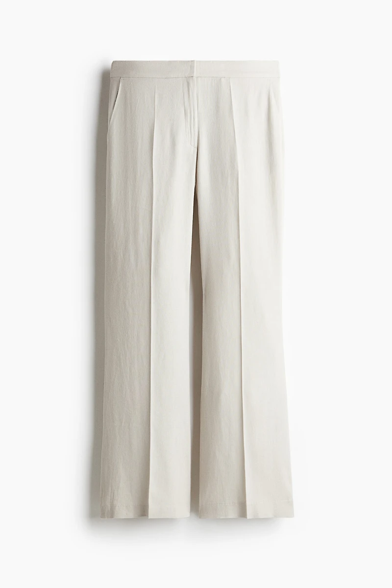 Pantalon bottillon en lin mélangé