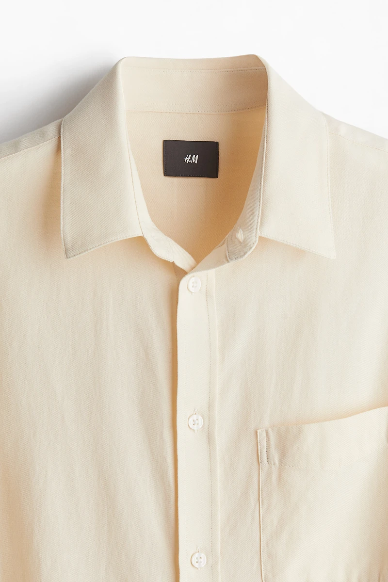 Chemise coupe classique en lyocell mélangé
