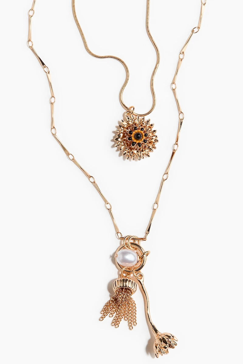 Double-Strand Pendant Necklace
