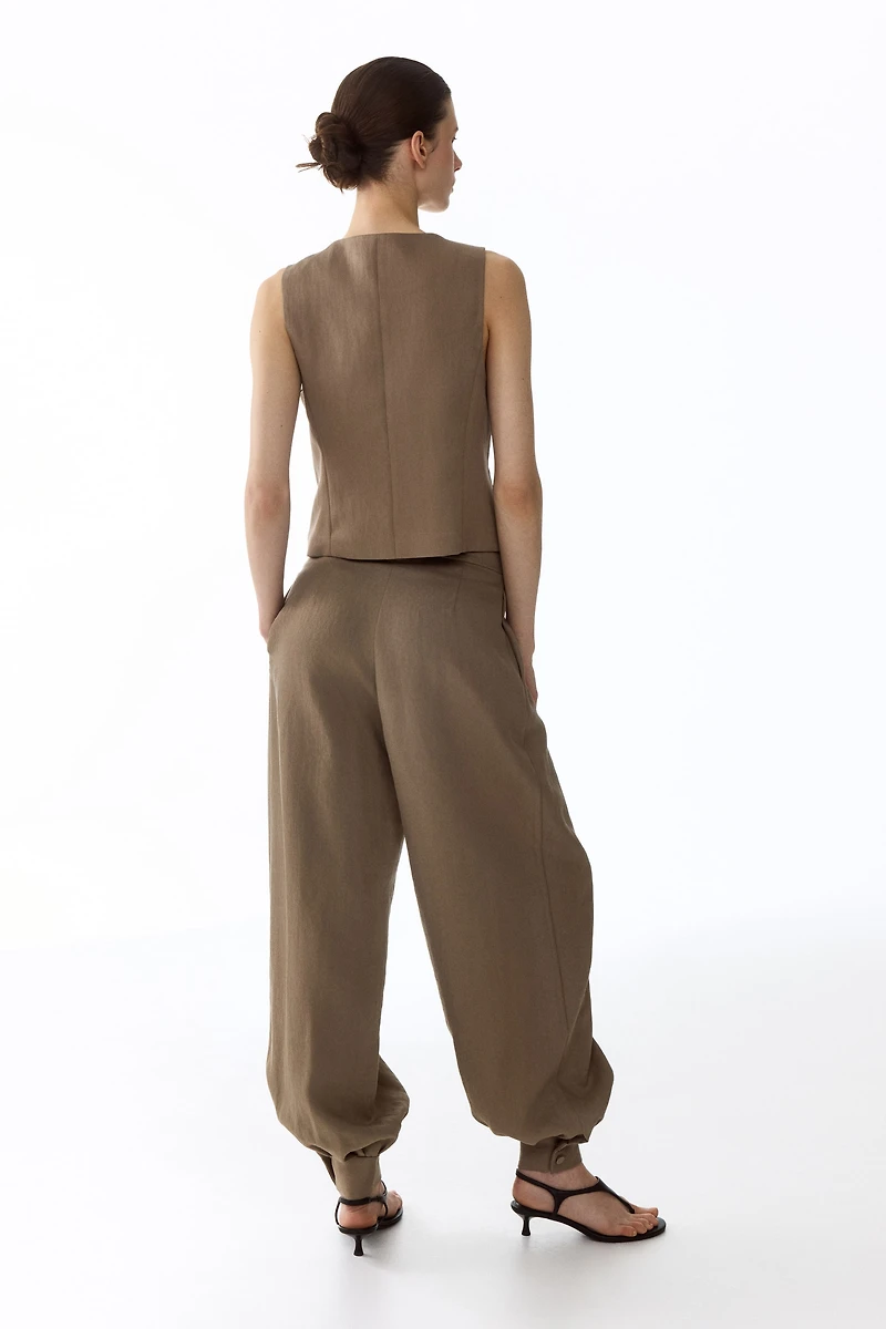 Pantalon en sergé avec jambes ballon