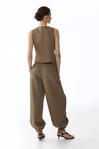 Pantalon en sergé avec jambes ballon