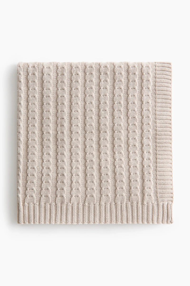 Cable-Knit Baby Blanket