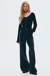 Ruffle-Trimmed Cardigan