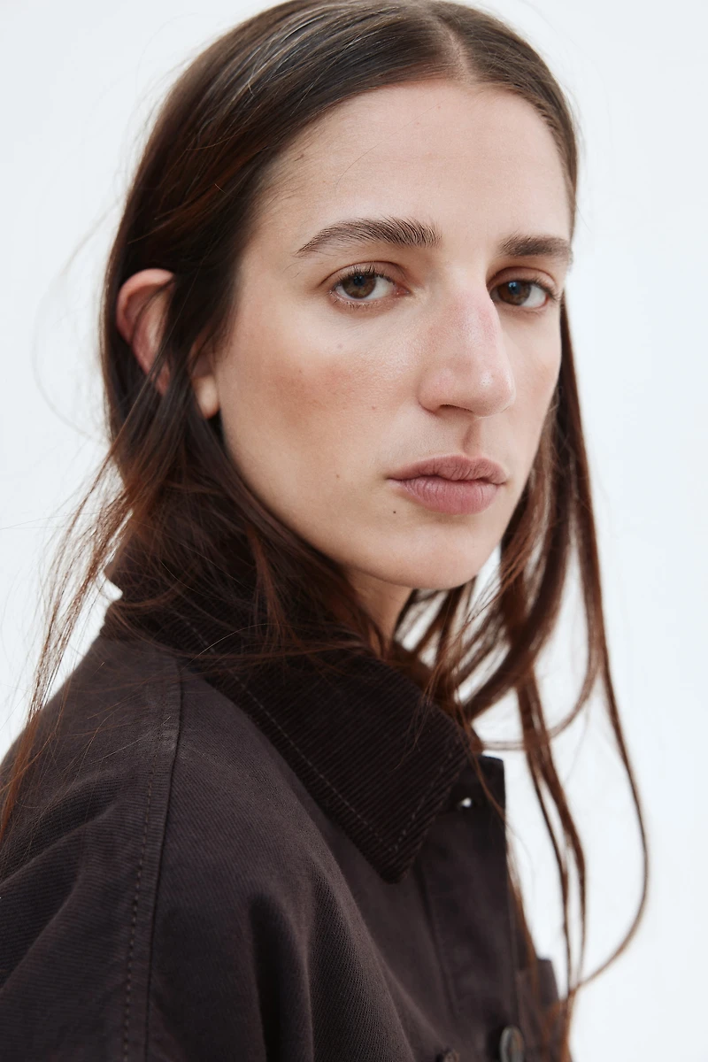 Tie-Belt Denim Jacket