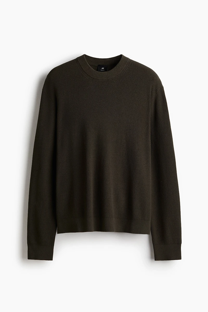 Regular-Fit Rib-Knit Sweater