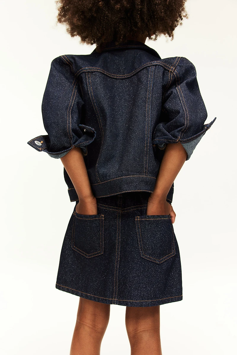 Shimmery Denim Skirt