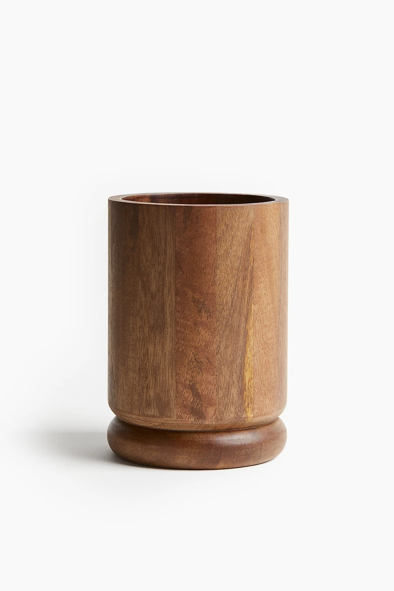 Mango Wood Utensil Holder