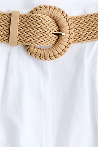 Short en coton avec ceinture