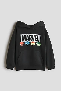 Printed Brushed-Inside Hoodie