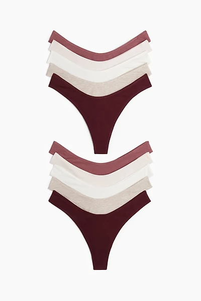 10-pack Cotton Thong Briefs