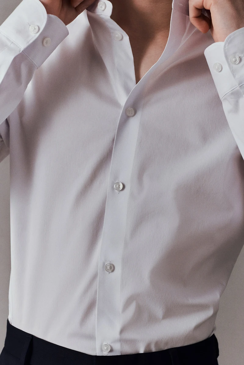 Slim Fit Grandad shirt