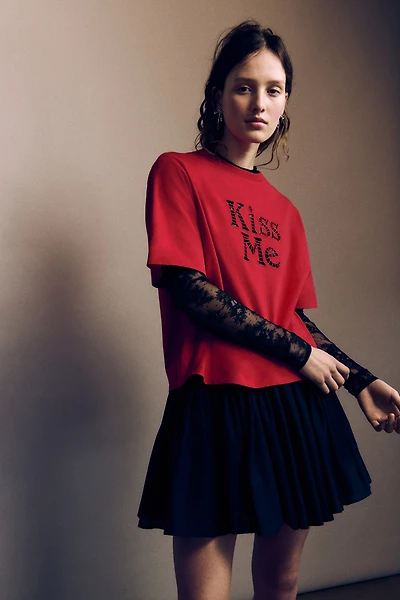 Embroidered-Detail T-Shirt