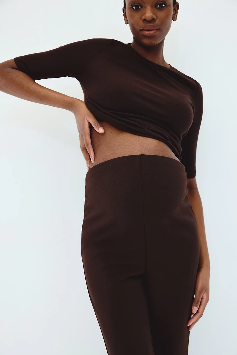 Legging MAMA évasé en jersey point de Rome