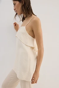 Viscose-Blend Strappy Top
