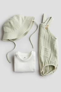 Ensemble 3 pièces en mousseline de coton