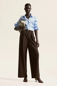 Buckle-detail Dress Pants