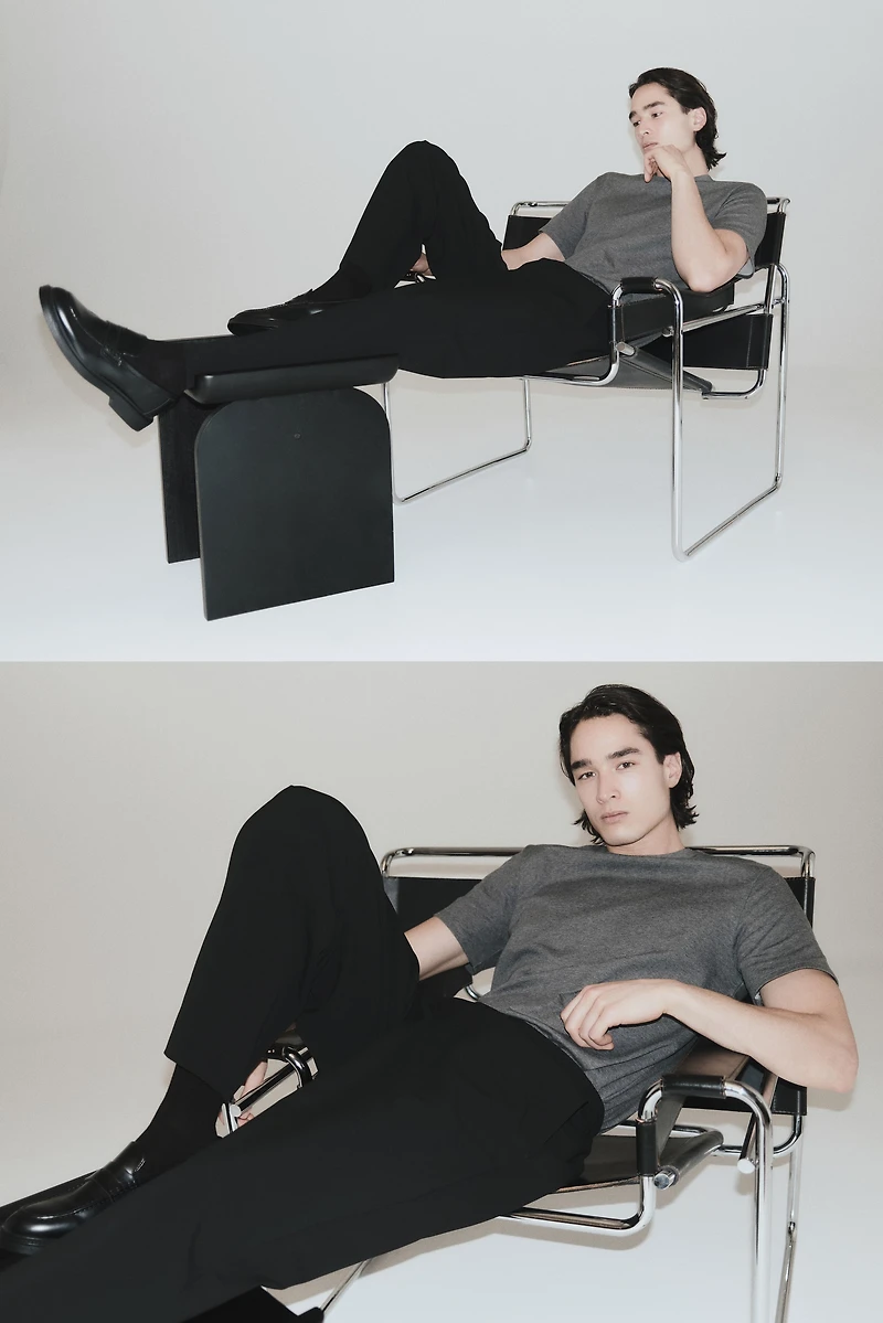 Four-Way Stretch Wide-Cut Pull-On Pants