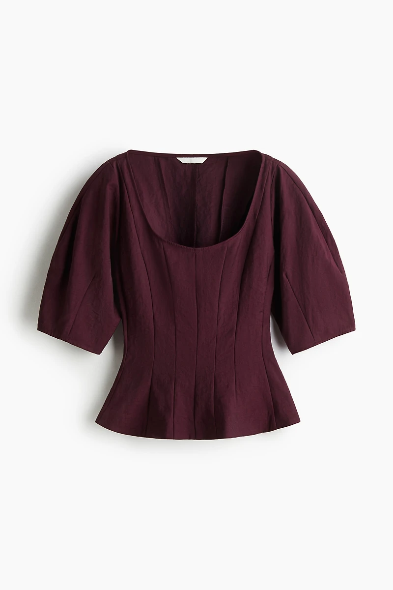 Scoop-Neck Blouse