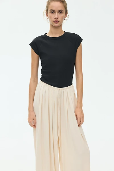 Balloon-Leg Pants with Drawstring