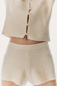 Mini short en tricot bouclette