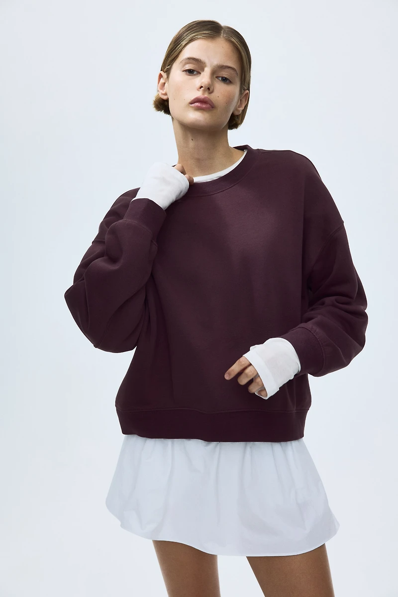 Sweatshirt with Printed Motif