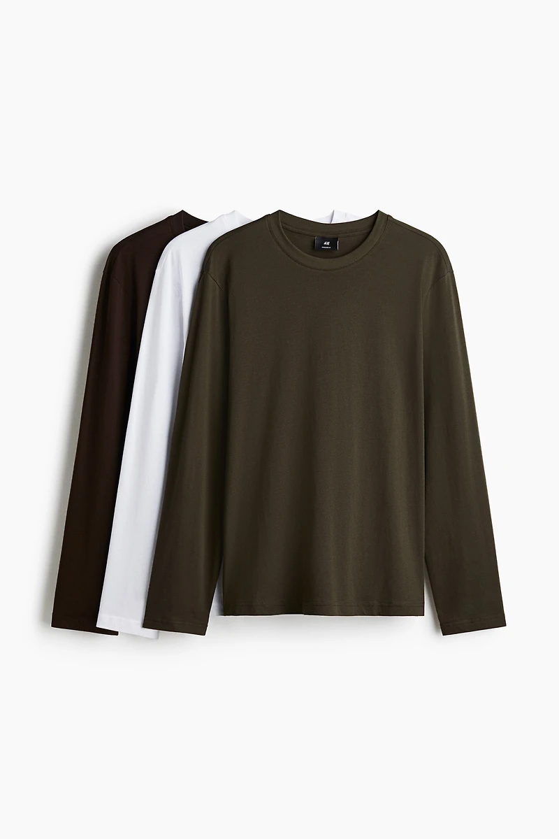 Lot de 3 T-shirts Coupe Classique en jersey