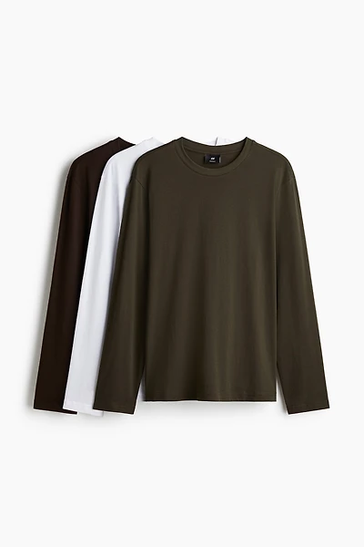 Lot de 3 T-shirts Coupe Classique en jersey