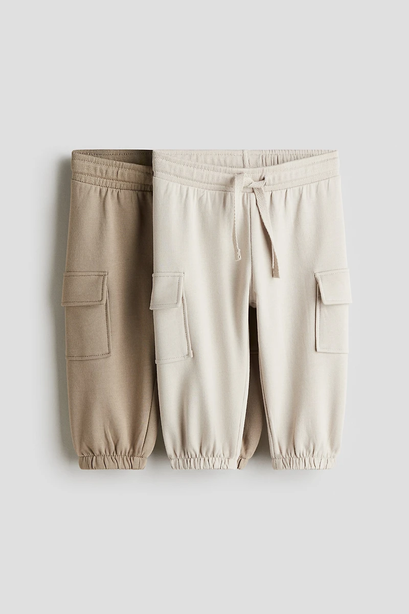 Lot de 2 pantalons jogging cargo