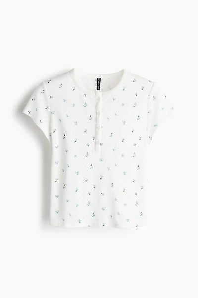 Pointelle Jersey Top