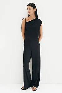 Asymmetric Jersey Jumpsuit