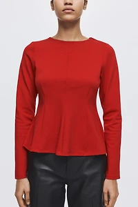 Jersey Peplum Top