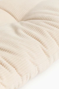 Coussin d'assise rectangulaire en velours côtelé