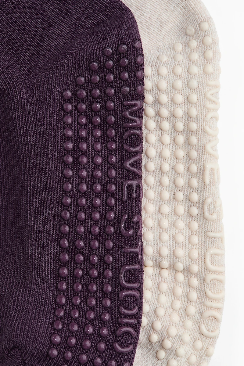 2-Pack Non-Slip Yoga Socks