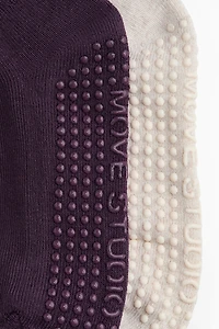 2-Pack Non-Slip Yoga Socks