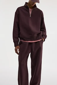 Loose Fit Half-Zip Sweatshirt