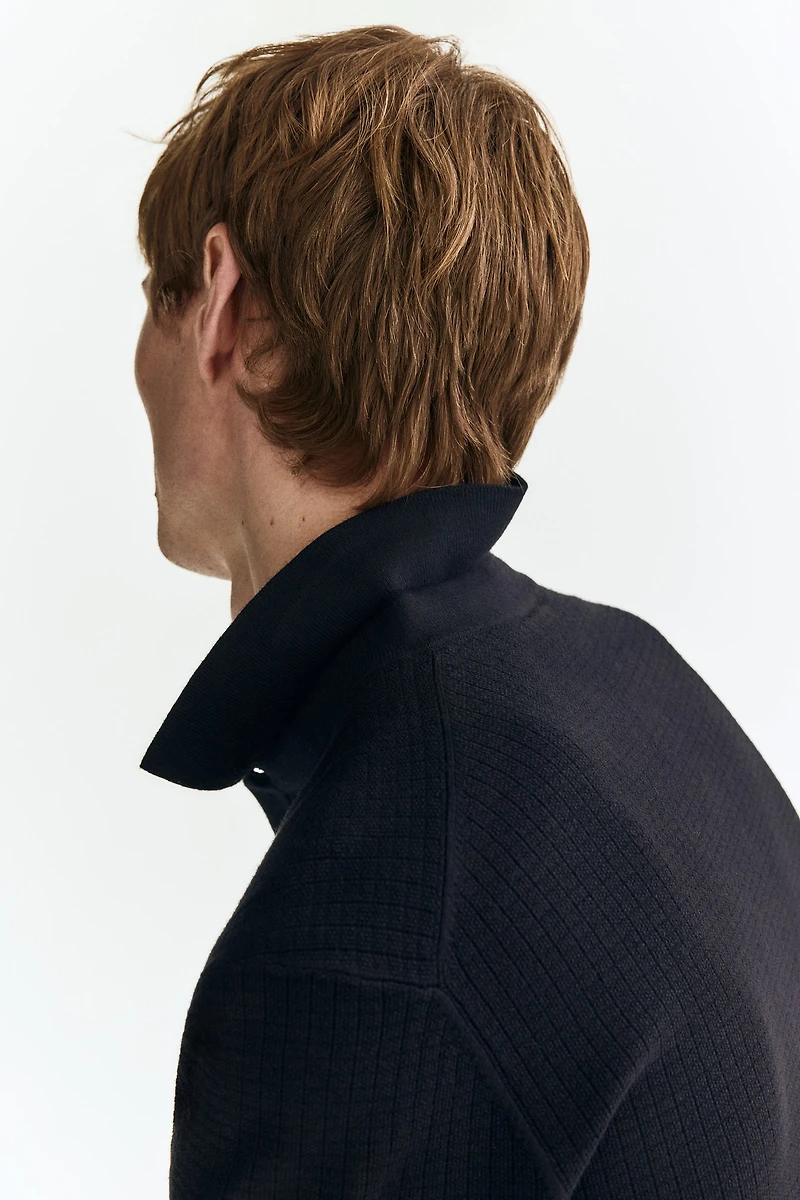 Regular Fit Textured-Knit Polo Shirt