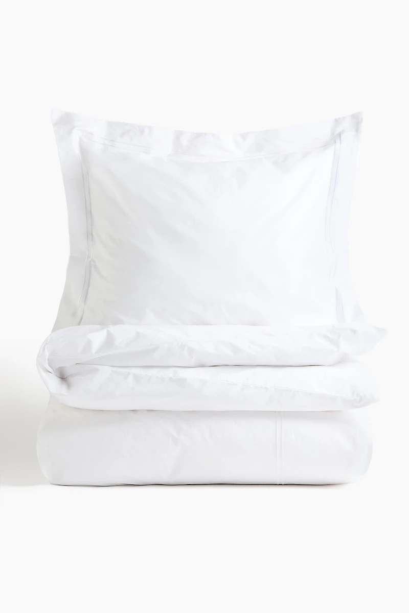 Housse de couette lit simple en percale coton