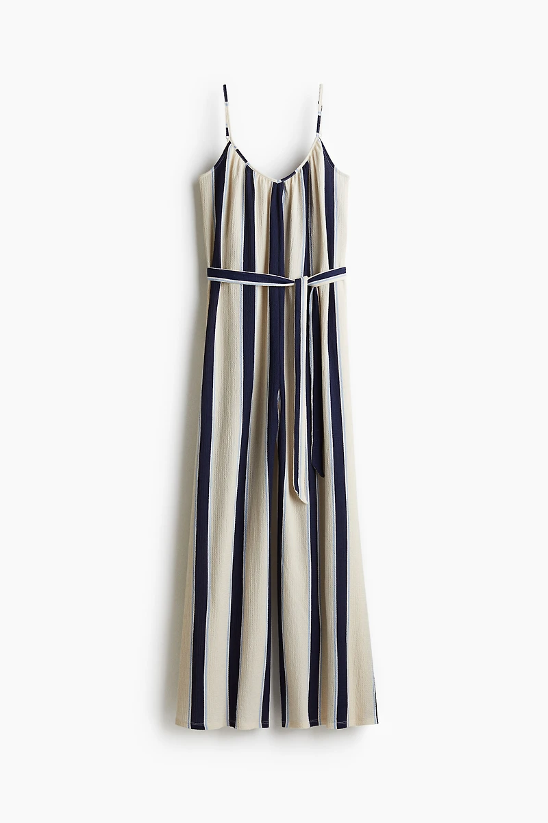 Tie-Belt Jumpsuit