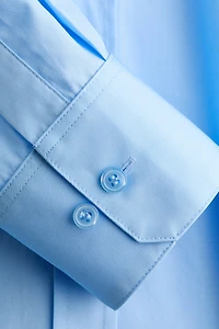 Shoulder-Pad Poplin Shirt