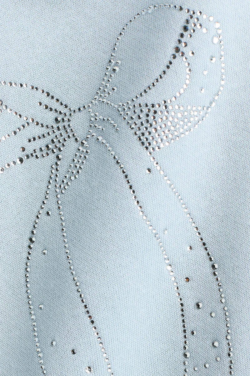 Motif-detail brushed-inside hoodie