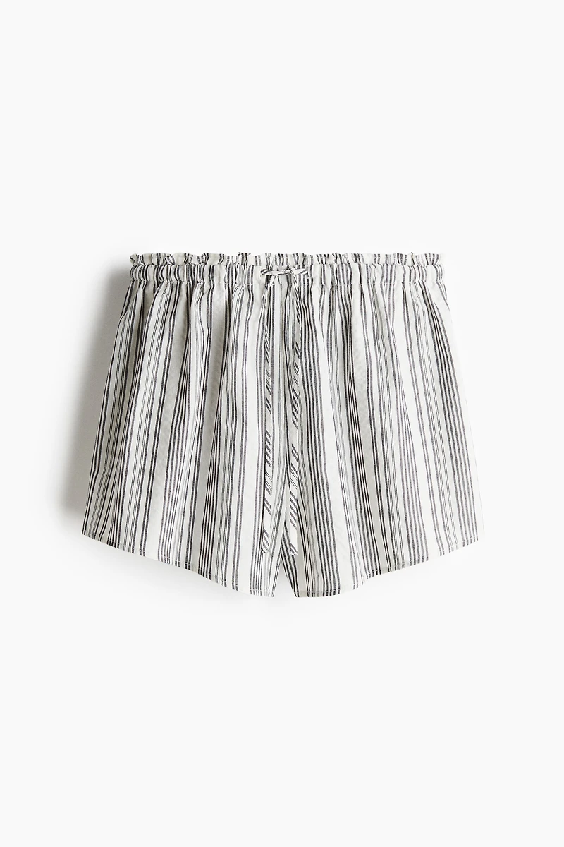 High-Waist Drawstring Shorts